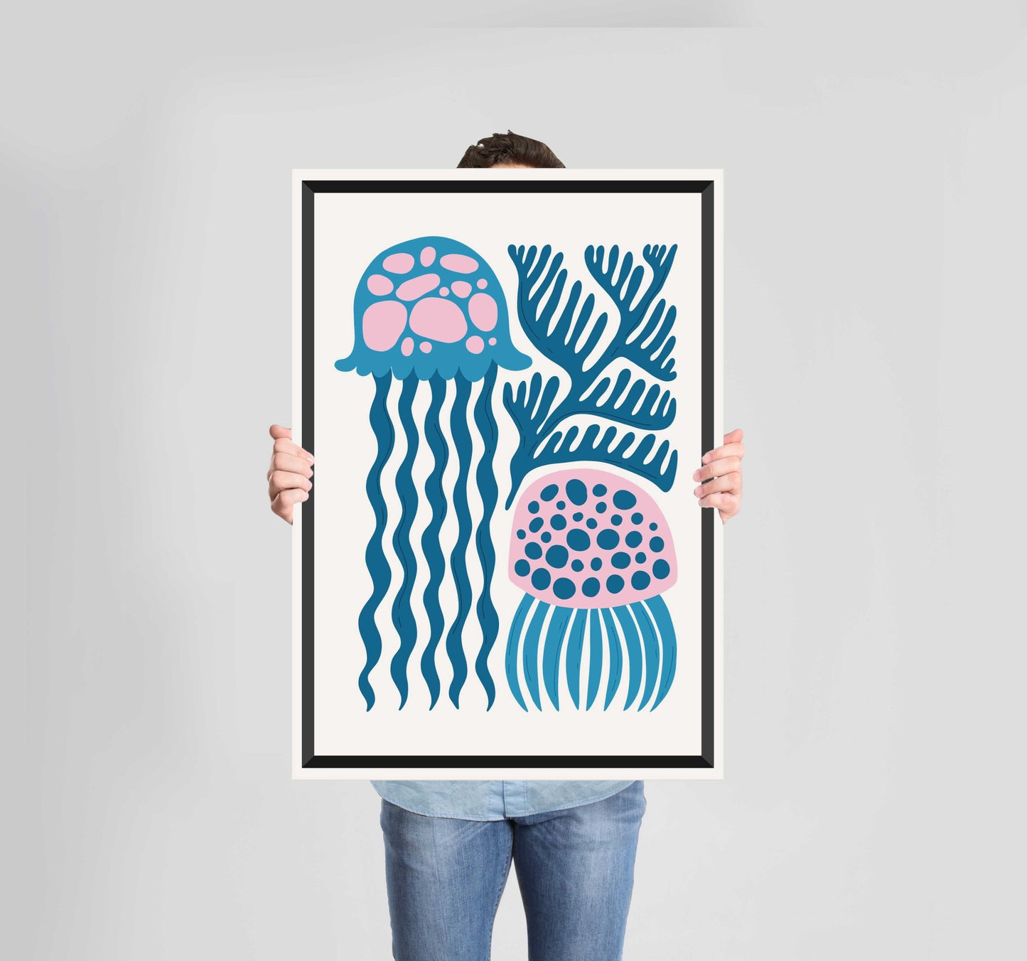 Ocean Creatures Jellyfish Poster Wall Art Prints - New Signs