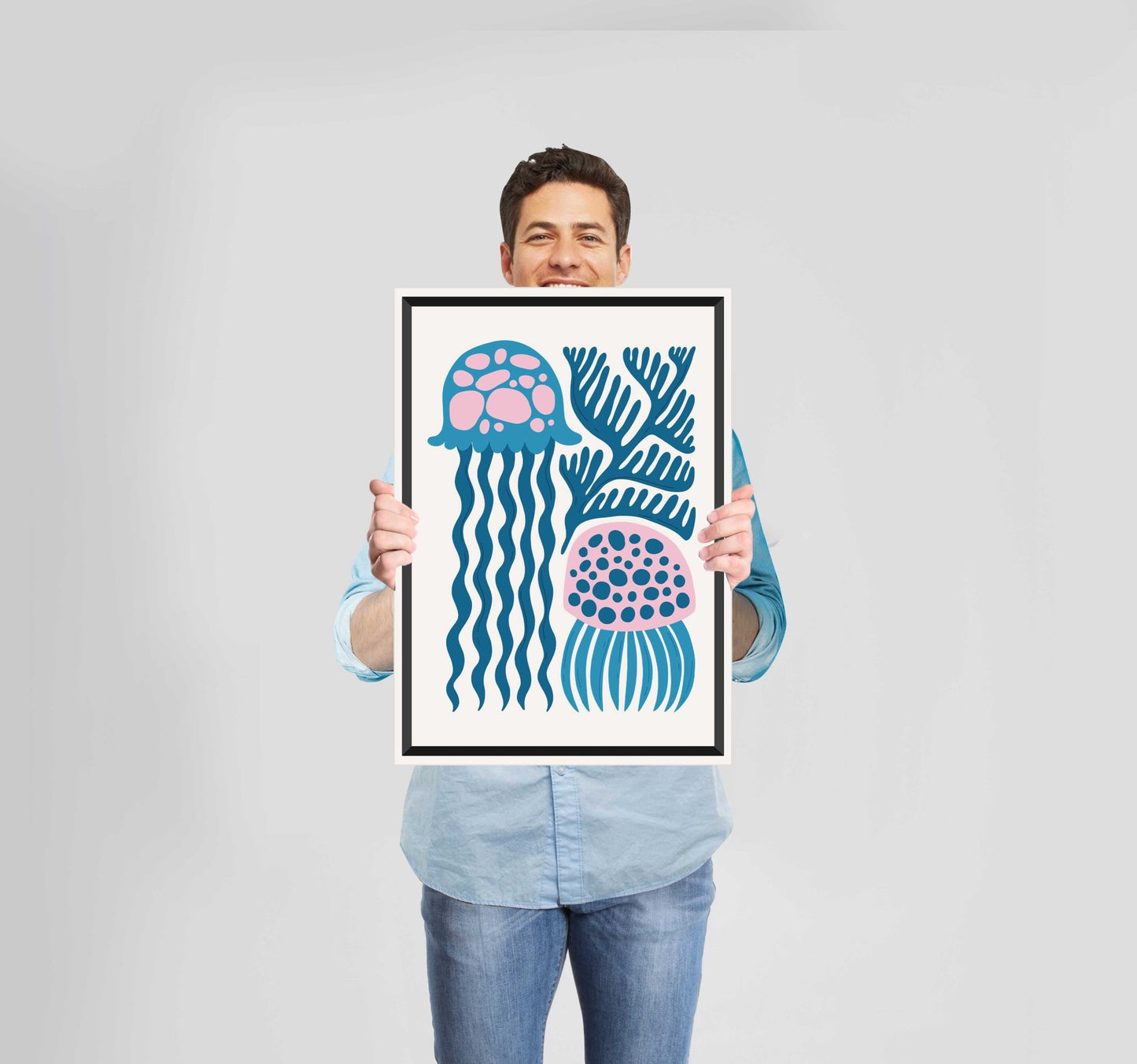 Ocean Creatures Jellyfish Poster Wall Art Prints - New Signs