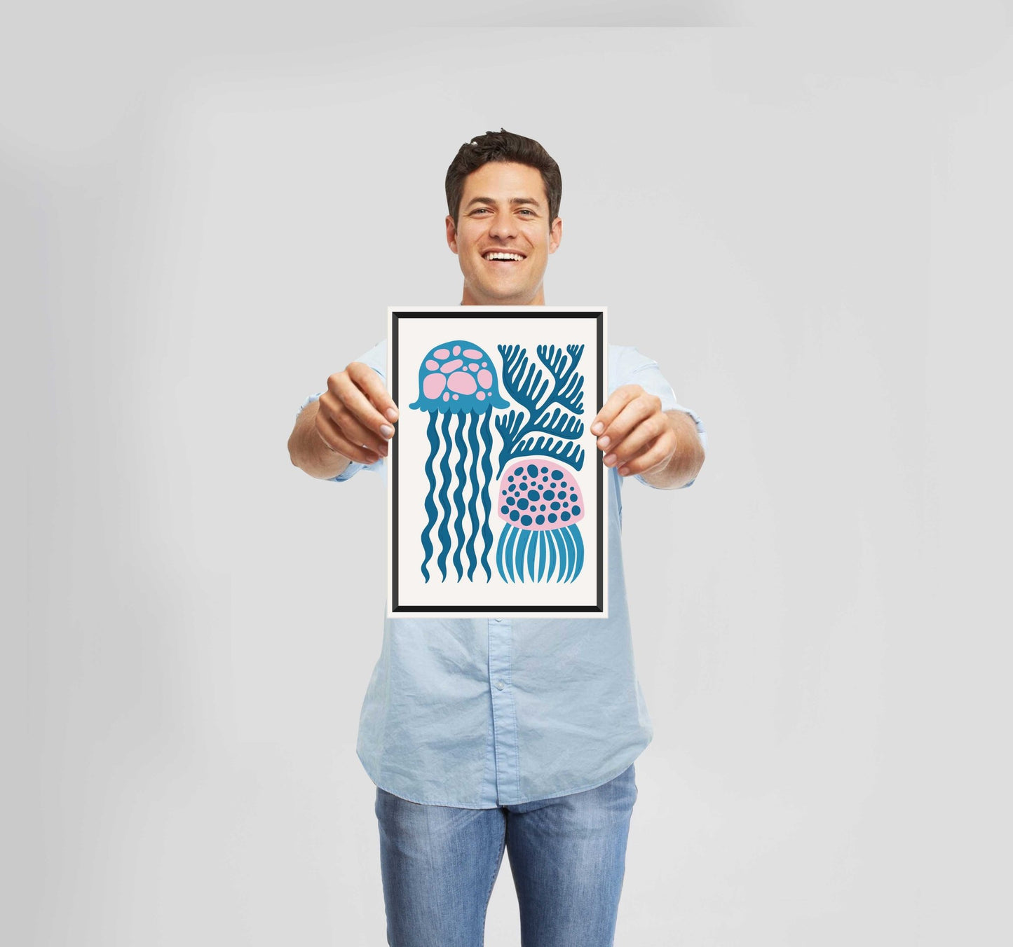 Ocean Creatures Jellyfish Poster Wall Art Prints - New Signs