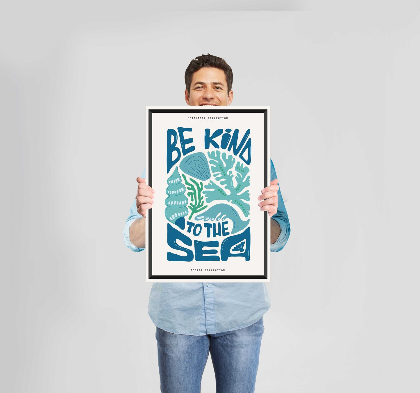 Ocean Mood Be Kind Poster Wall Art Prints - New Signs