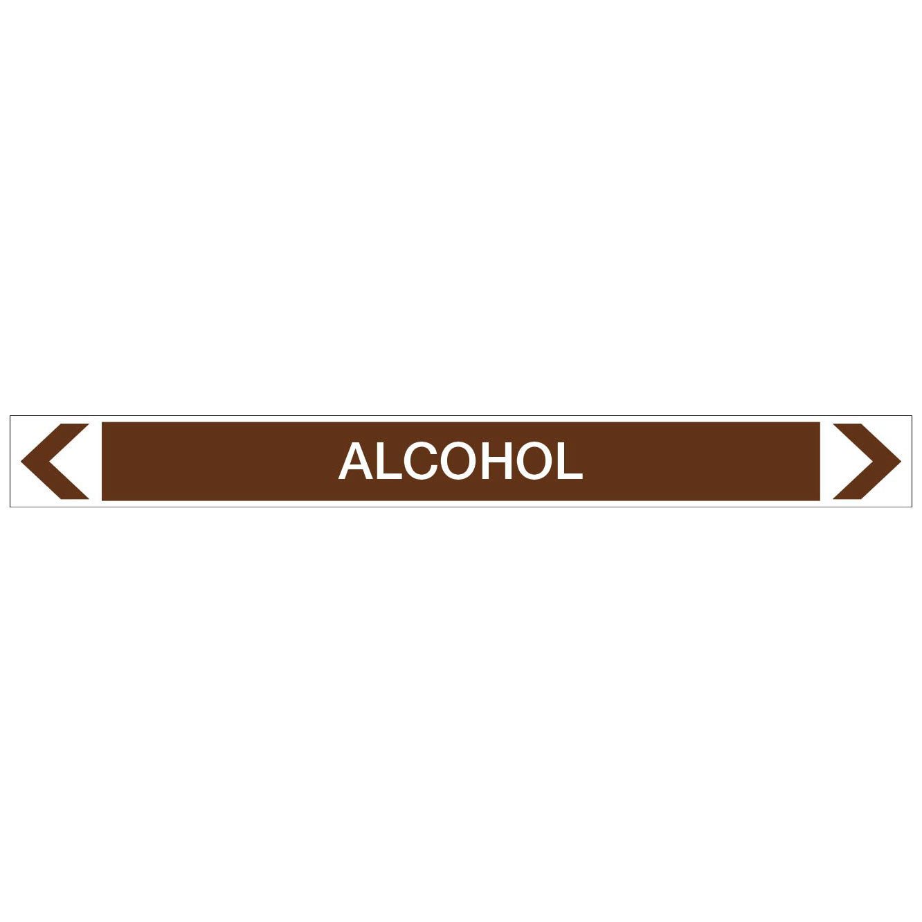 Oils - Alcohol - Pipe Marker Sticker - New Signs