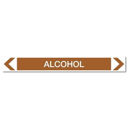 Oils - Alcohol - Pipe Marker Sticker - New Signs