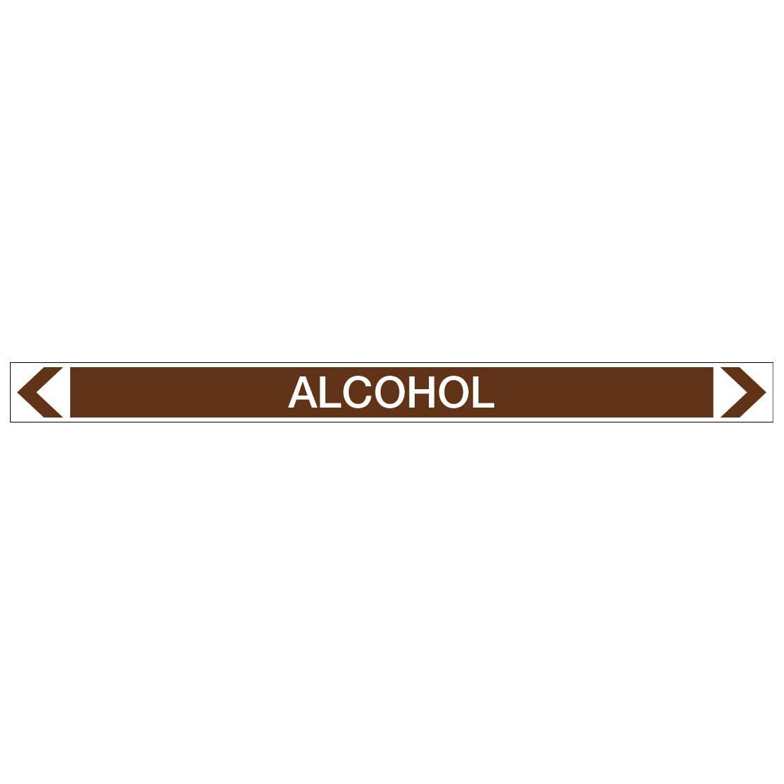 Oils - Alcohol - Pipe Marker Sticker - New Signs