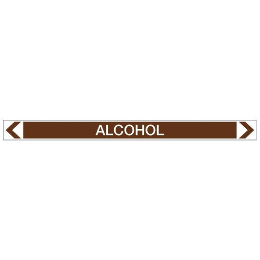 Oils - Alcohol - Pipe Marker Sticker - New Signs