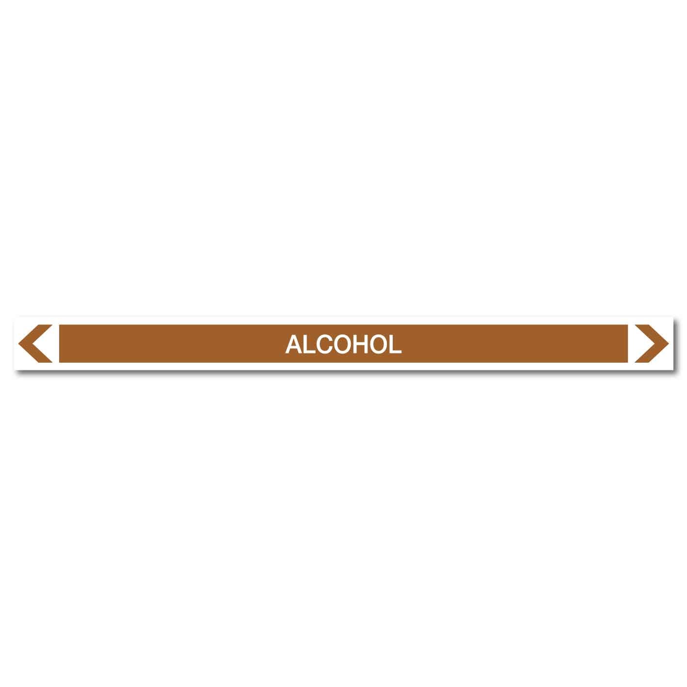 Oils - Alcohol - Pipe Marker Sticker - New Signs