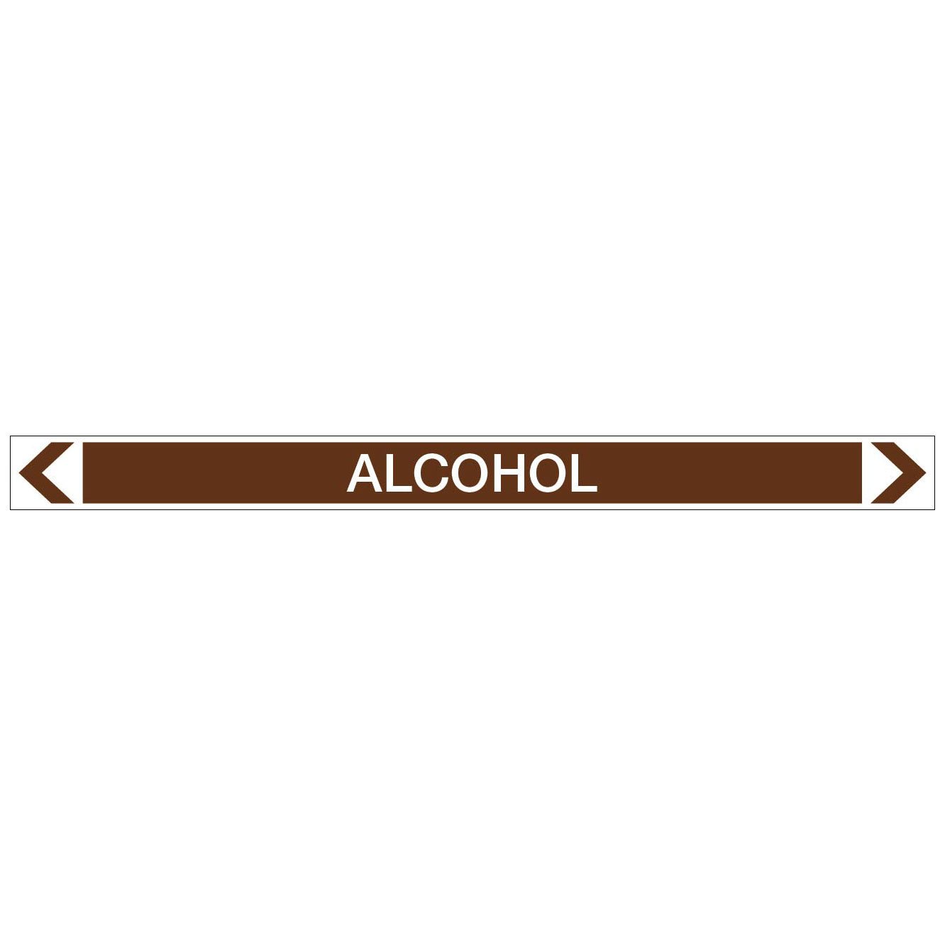Oils - Alcohol - Pipe Marker Sticker - New Signs