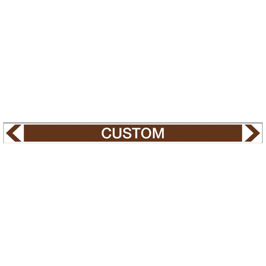 Oils - Custom - Pipe Marker Sticker - New Signs