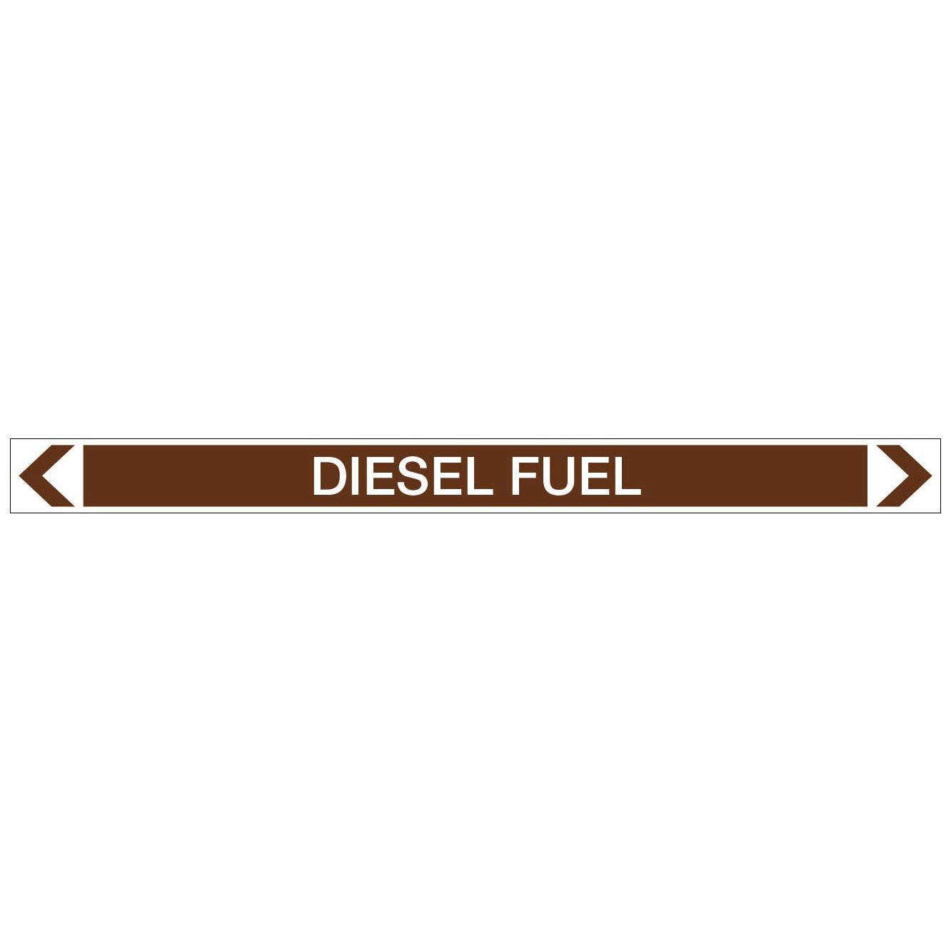 Oils - Diesel Fuel - Pipe Marker Sticker - New Signs