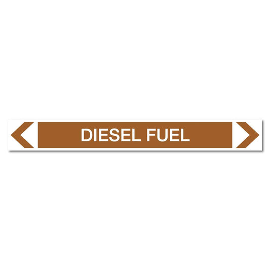Oils - Diesel Fuel - Pipe Marker Sticker - New Signs