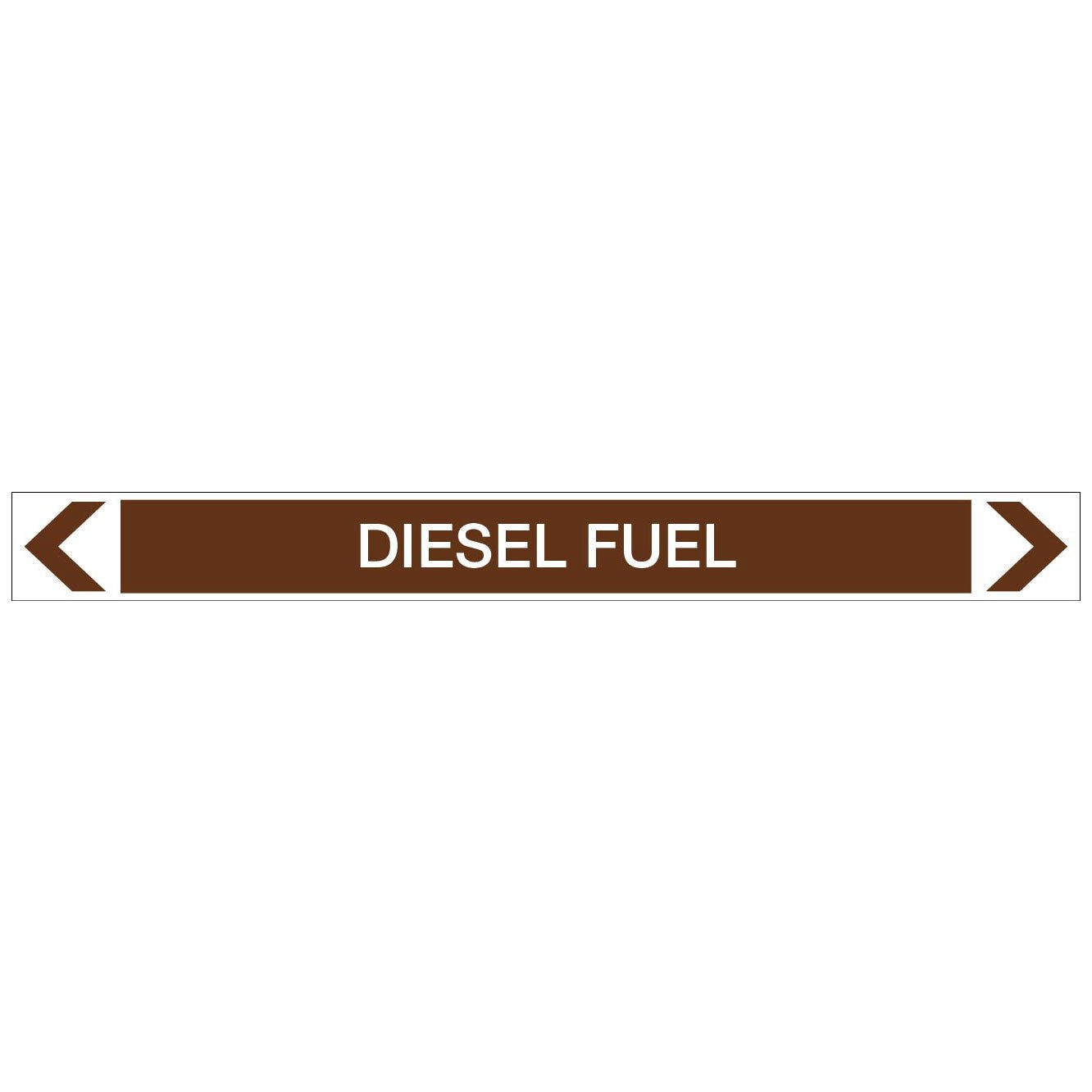 Oils - Diesel Fuel - Pipe Marker Sticker - New Signs