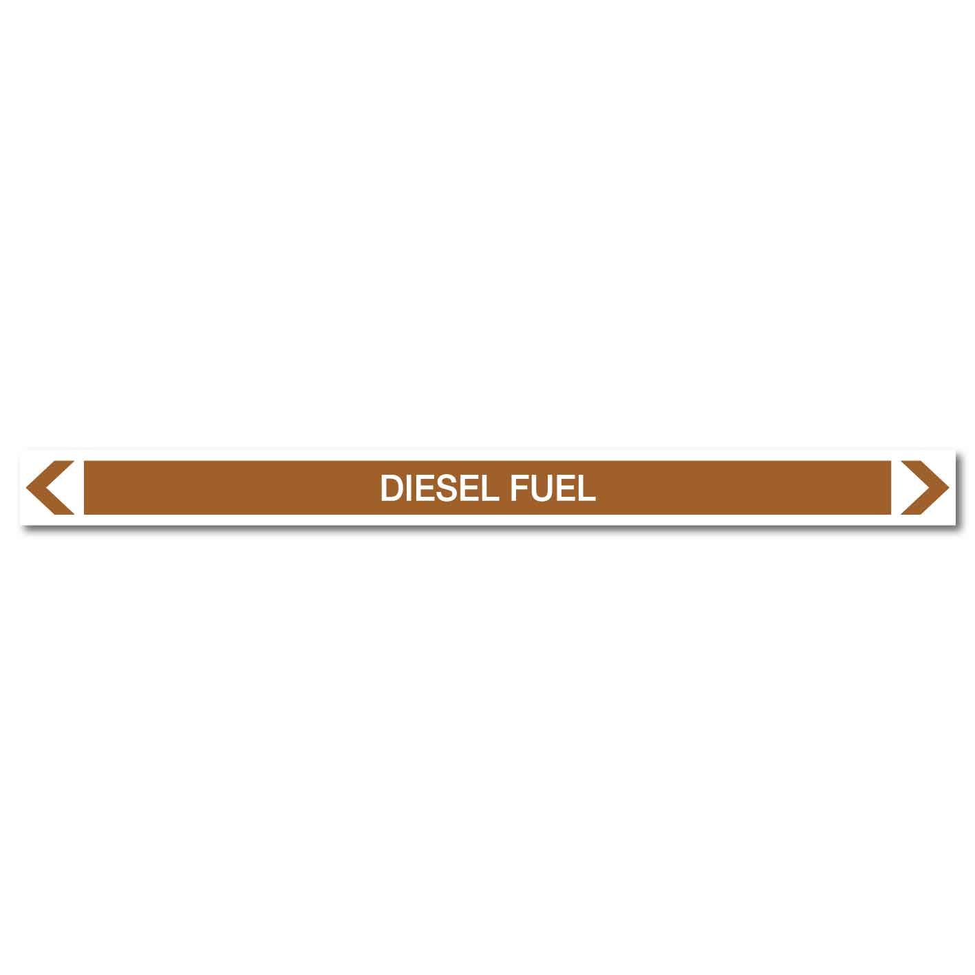 Oils - Diesel Fuel - Pipe Marker Sticker - New Signs