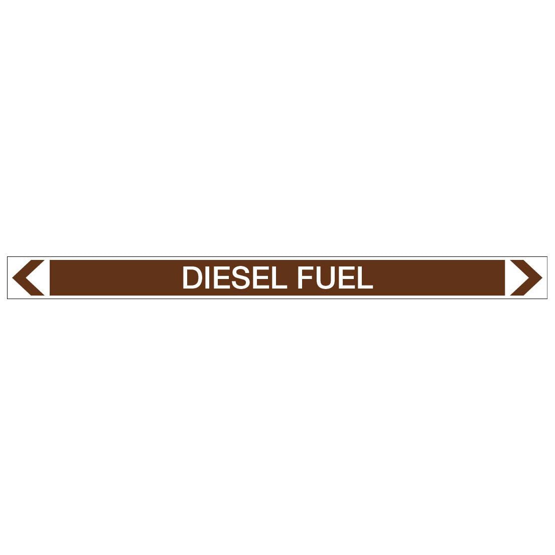 Oils - Diesel Fuel - Pipe Marker Sticker - New Signs