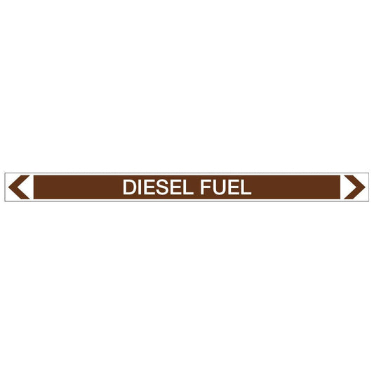 Oils - Diesel Fuel - Pipe Marker Sticker - New Signs