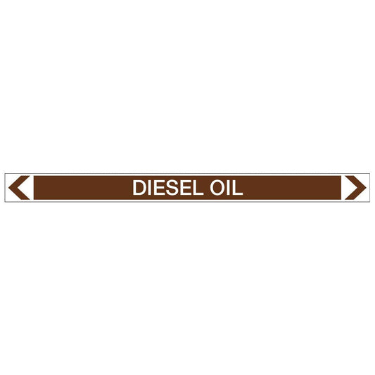 Oils - Diesel Oil - Pipe Marker Sticker - New Signs