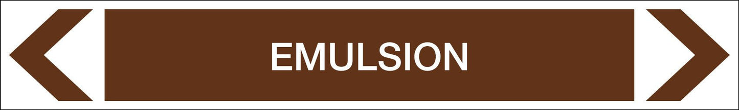 Oils - Emulsion - Pipe Marker Sticker - New Signs