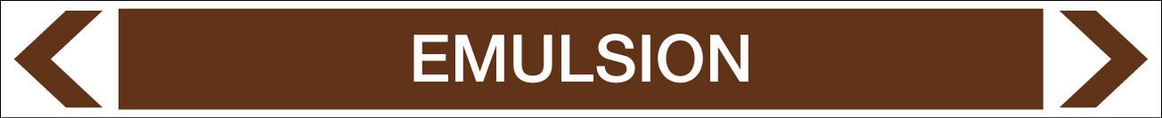 Oils - Emulsion - Pipe Marker Sticker - New Signs