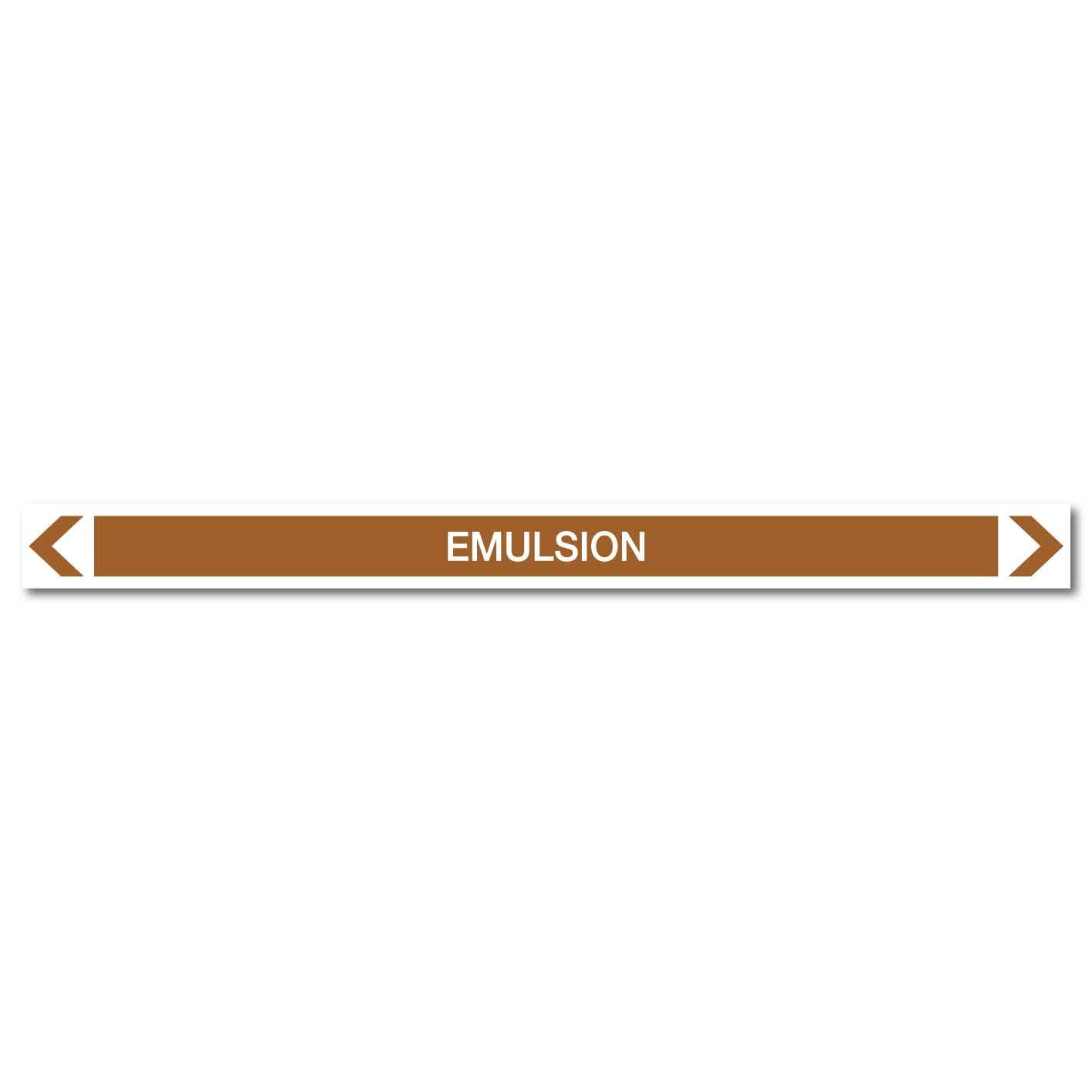 Oils - Emulsion - Pipe Marker Sticker - New Signs