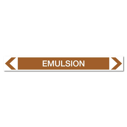 Oils - Emulsion - Pipe Marker Sticker - New Signs