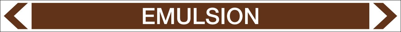 Oils - Emulsion - Pipe Marker Sticker - New Signs