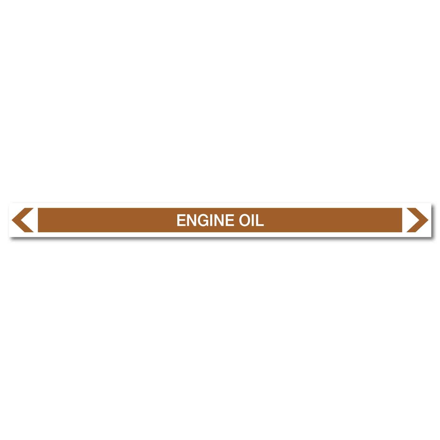 Oils - Engine Oil - Pipe Marker Sticker - New Signs
