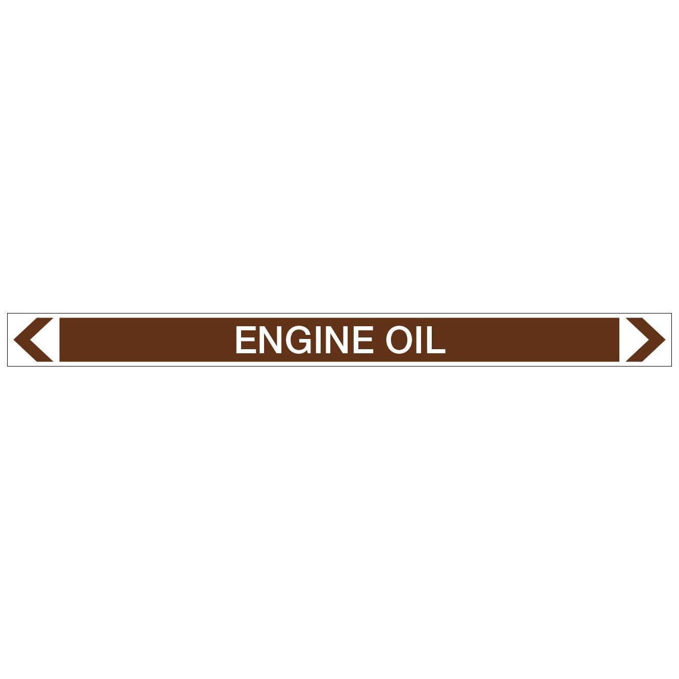 Oils - Engine Oil - Pipe Marker Sticker - New Signs
