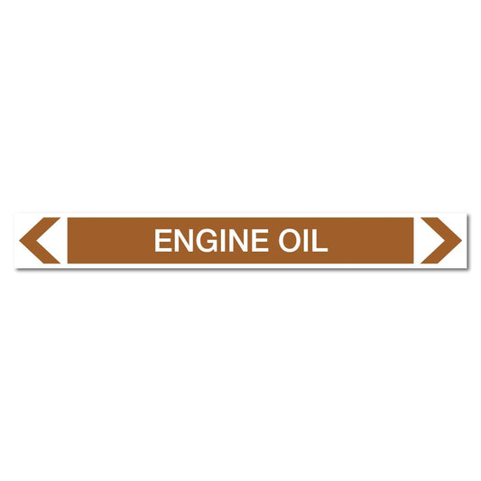 Oils - Engine Oil - Pipe Marker Sticker - New Signs