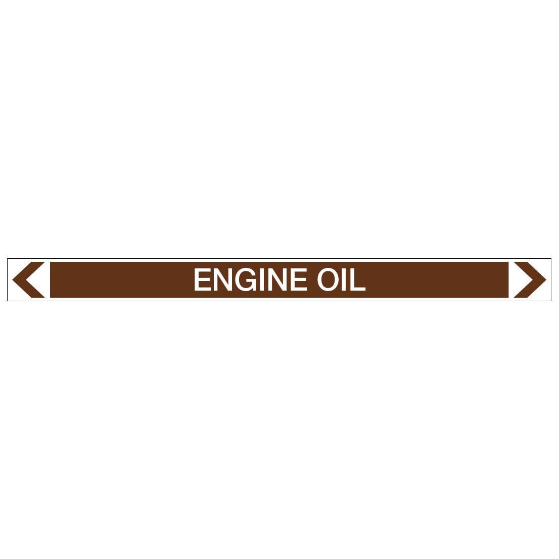 Oils - Engine Oil - Pipe Marker Sticker - New Signs