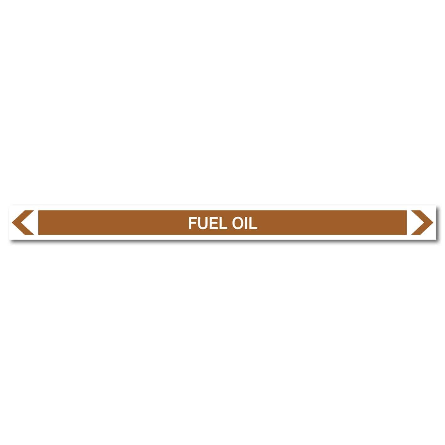 Oils - Fuel Oil - Pipe Marker Sticker - New Signs