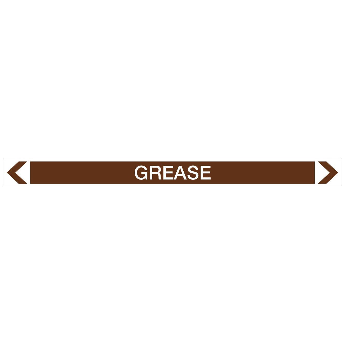 Oils - Grease - Pipe Marker Sticker - New Signs
