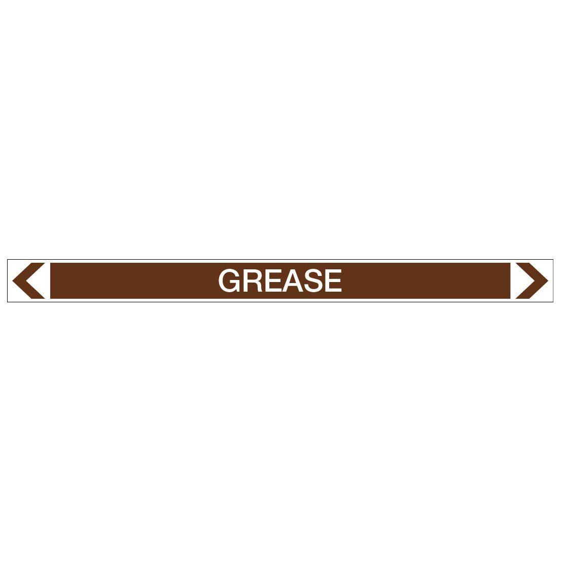 Oils - Grease - Pipe Marker Sticker - New Signs