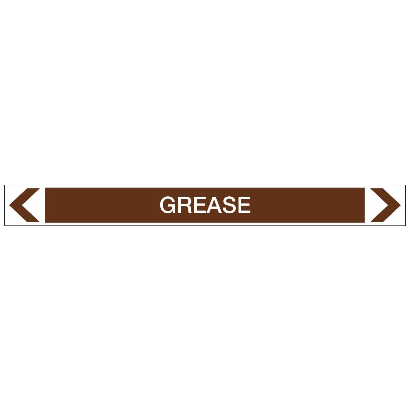 Oils - Grease - Pipe Marker Sticker - New Signs