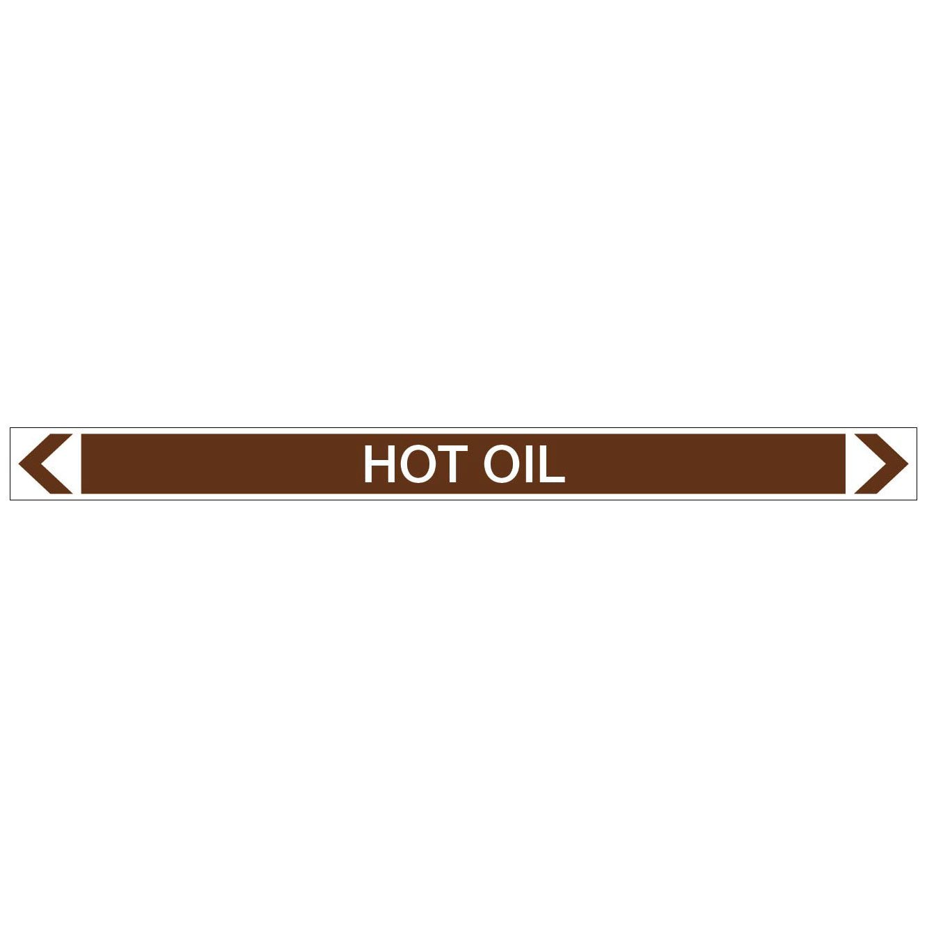 Oils - Hot Oil - Pipe Marker Sticker - New Signs