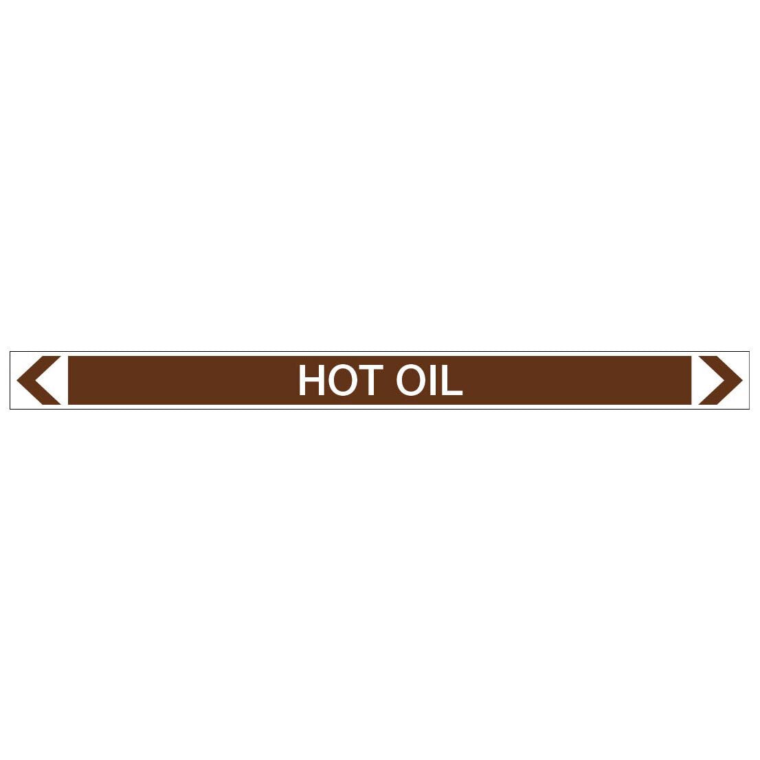 Oils - Hot Oil - Pipe Marker Sticker - New Signs