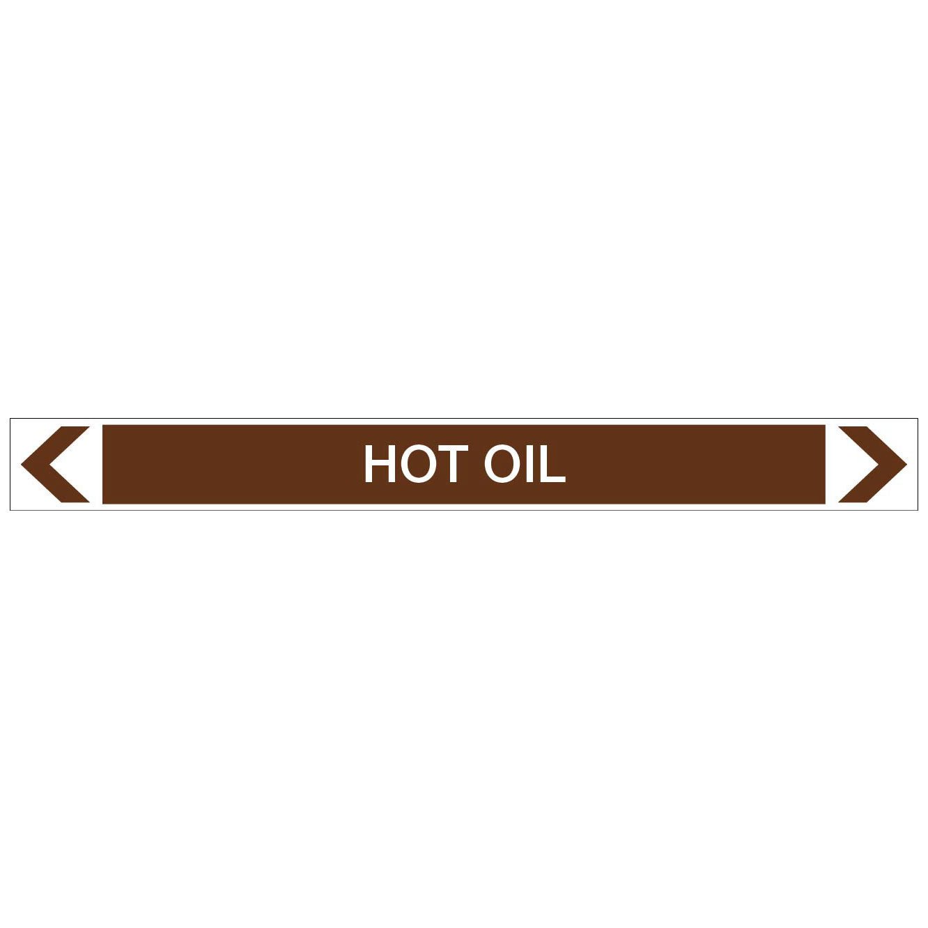 Oils - Hot Oil - Pipe Marker Sticker - New Signs