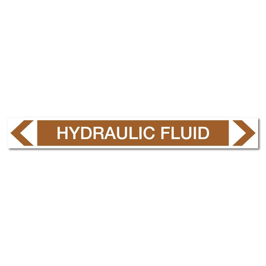 Oils - Hydraulic Fluid - Pipe Marker Sticker - New Signs