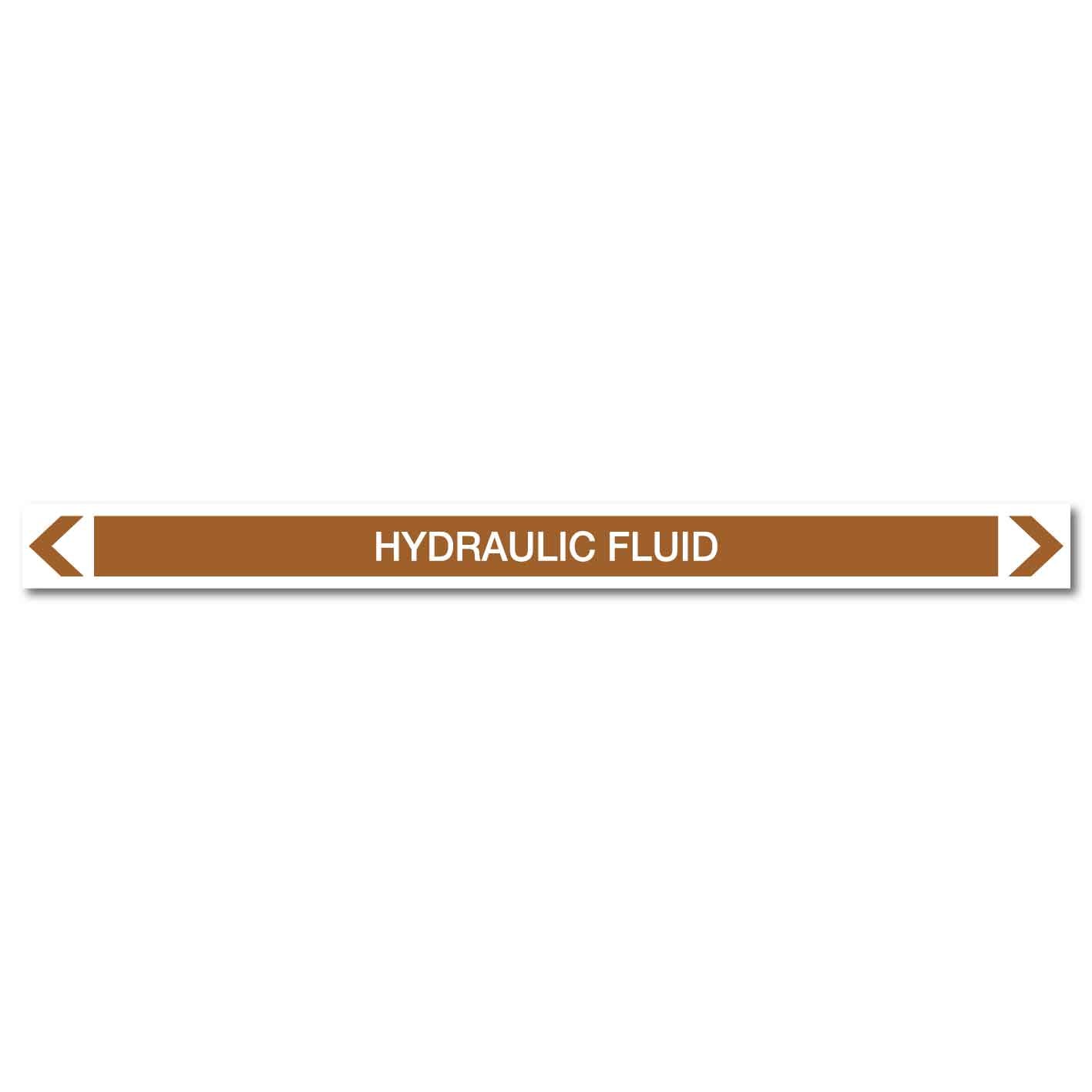 Oils - Hydraulic Fluid - Pipe Marker Sticker - New Signs