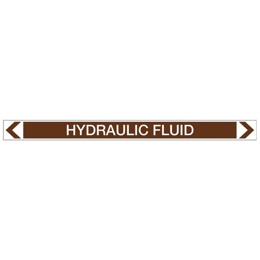 Oils - Hydraulic Fluid - Pipe Marker Sticker - New Signs