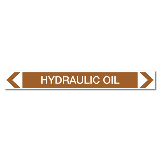 Oils - Hydraulic Oil - Pipe Marker Sticker - New Signs