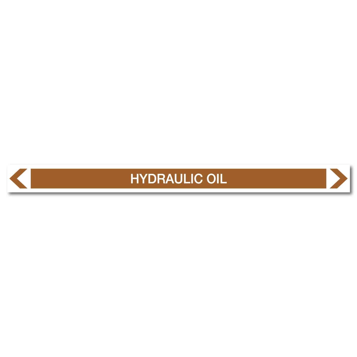 Oils - Hydraulic Oil - Pipe Marker Sticker - New Signs