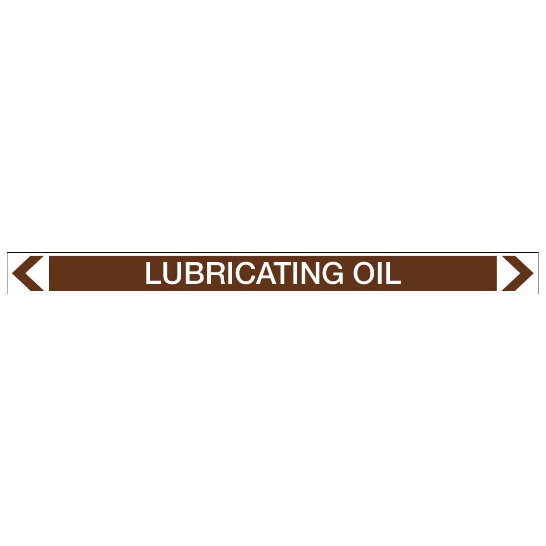 Oils - Lubricating Oil - Pipe Marker Sticker - New Signs