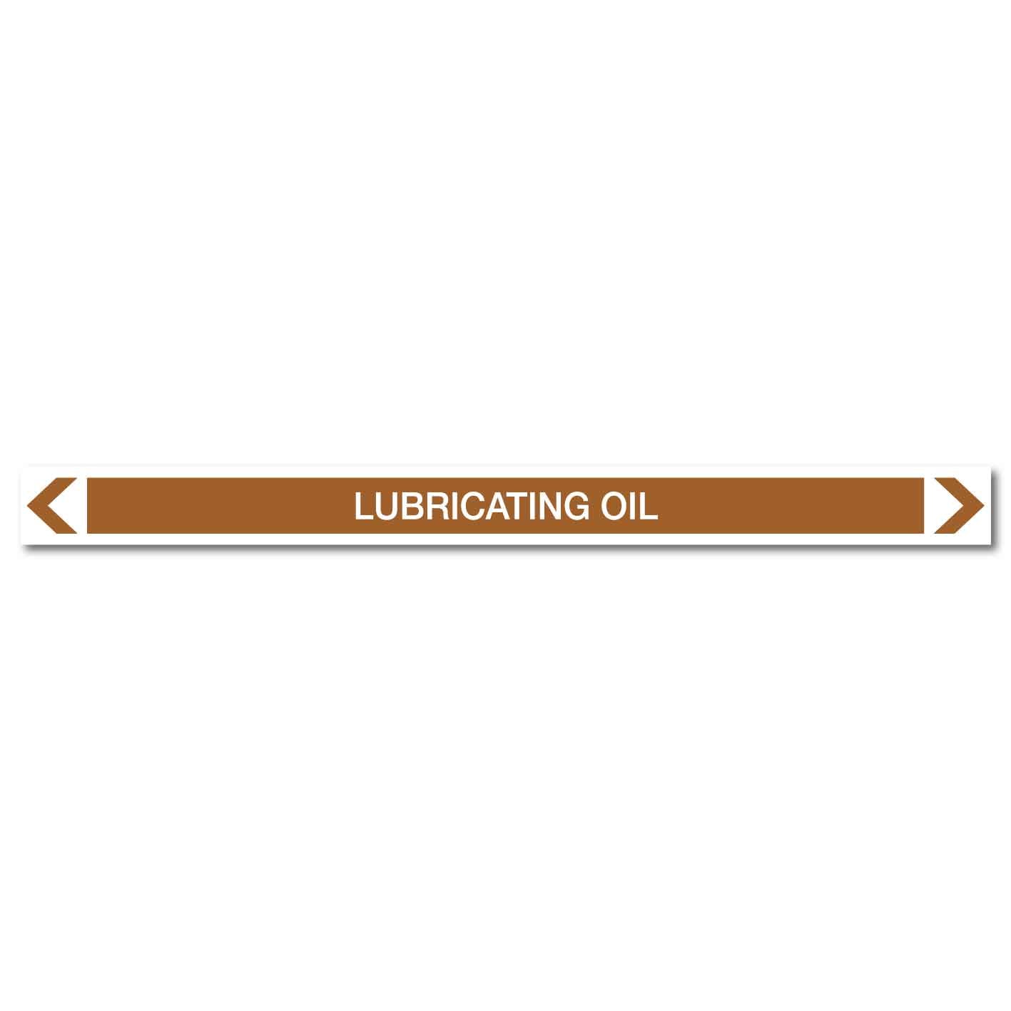 Oils - Lubricating Oil - Pipe Marker Sticker - New Signs