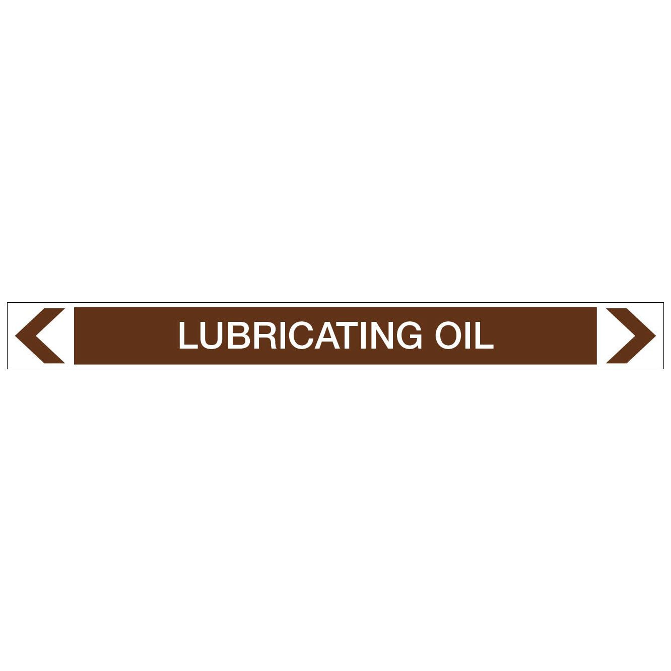 Oils - Lubricating Oil - Pipe Marker Sticker - New Signs