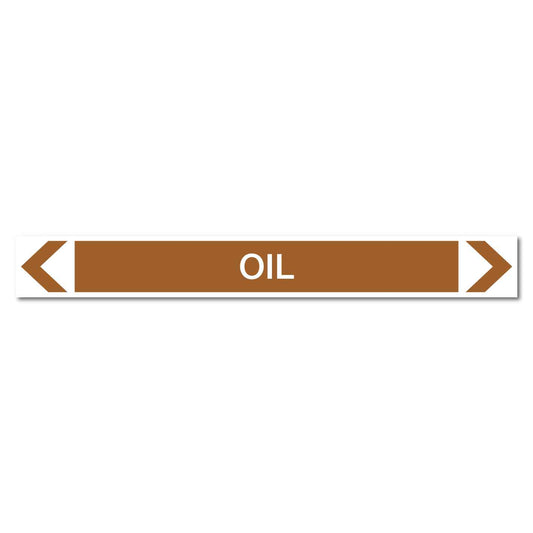 Oils - Oil - Pipe Marker Sticker - New Signs