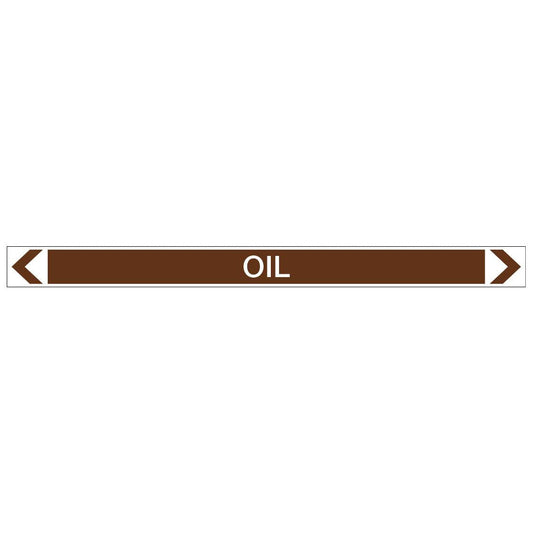 Oils - Oil - Pipe Marker Sticker - New Signs