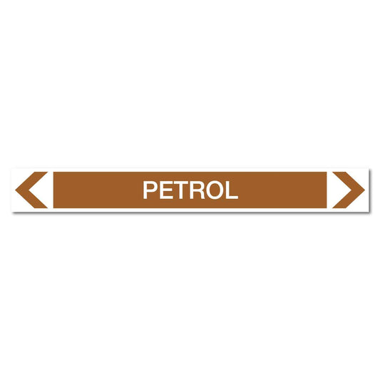 Oils - Petrol - Pipe Marker Sticker - New Signs