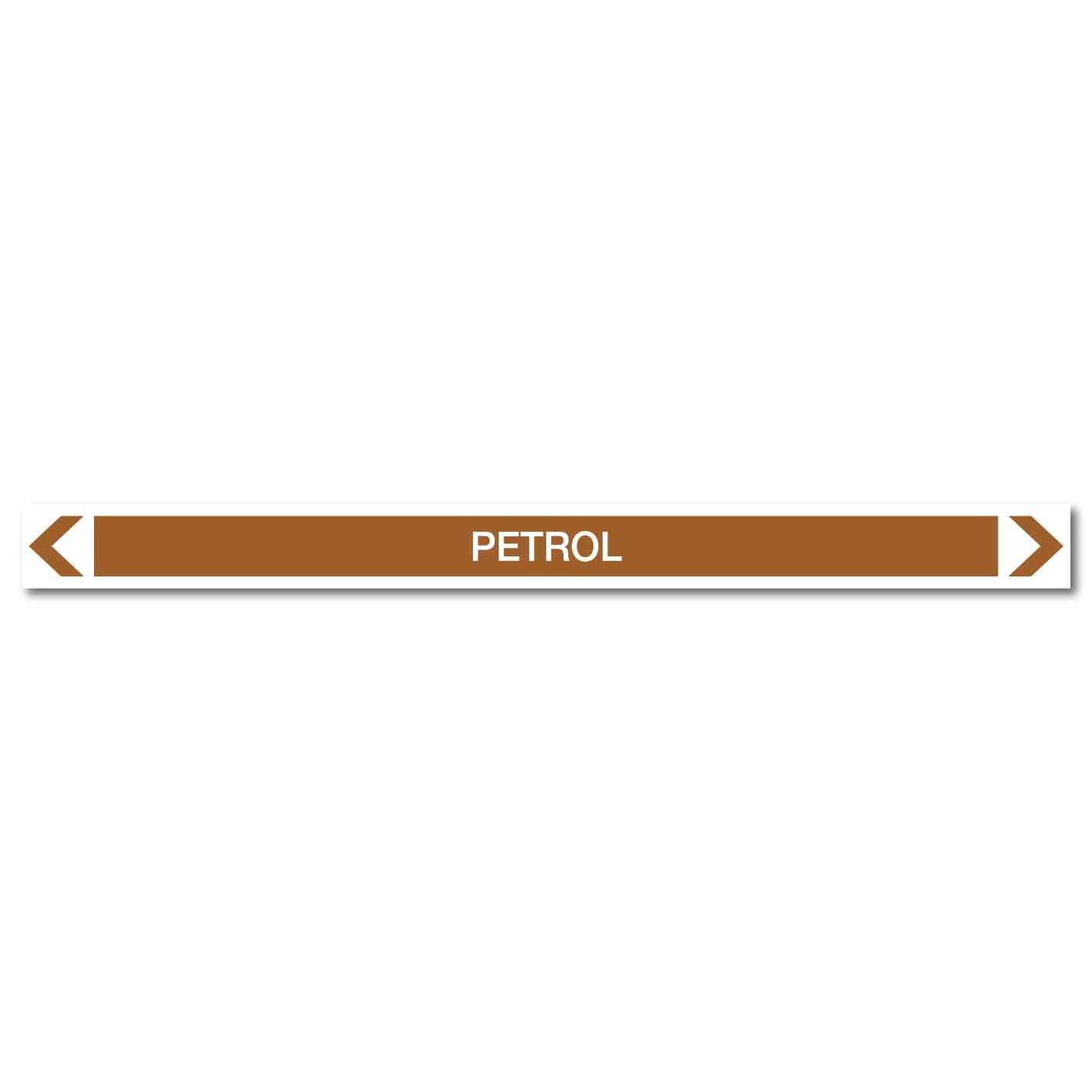 Oils - Petrol - Pipe Marker Sticker - New Signs
