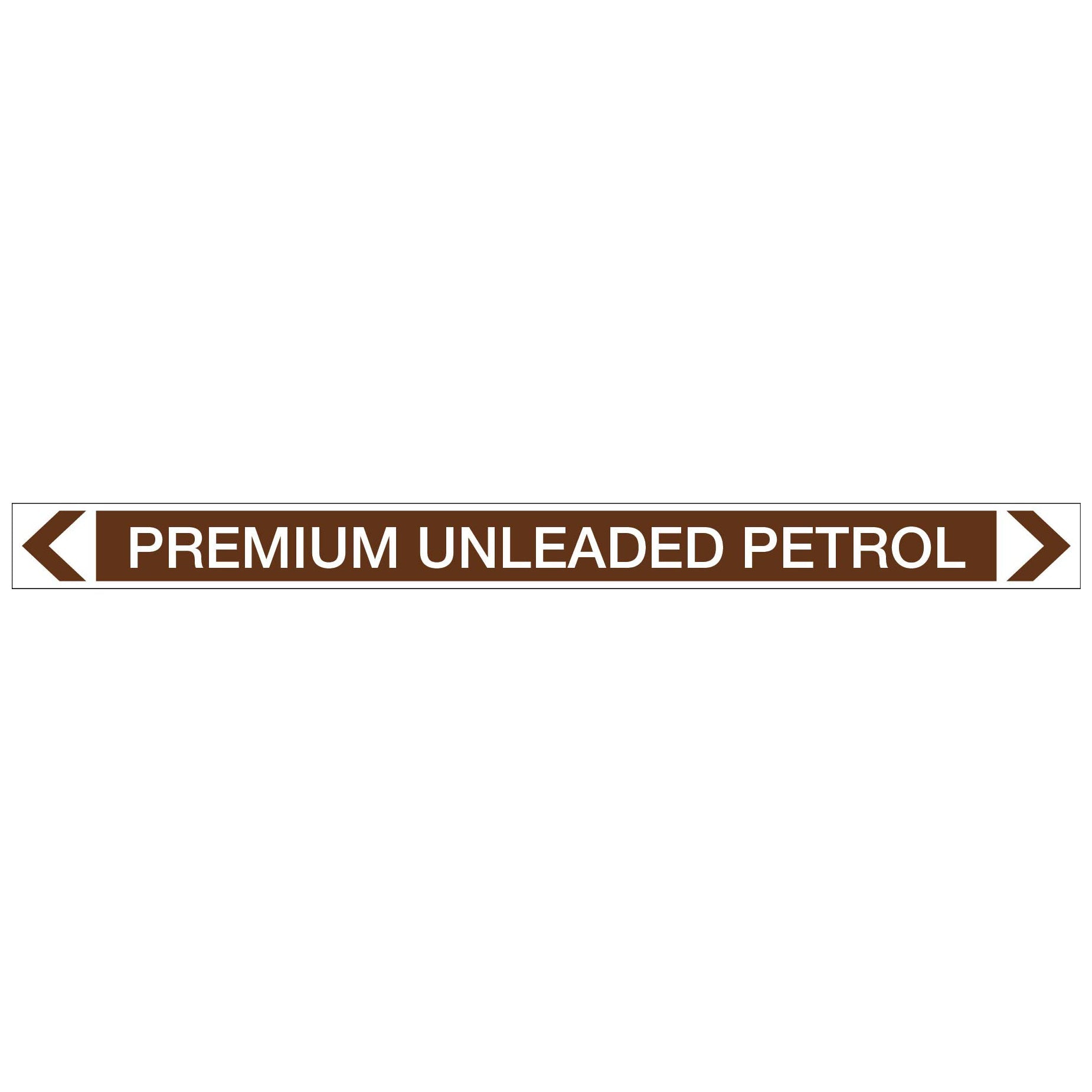 Oils - Premium Unleaded Petrol - Pipe Marker Sticker - New Signs