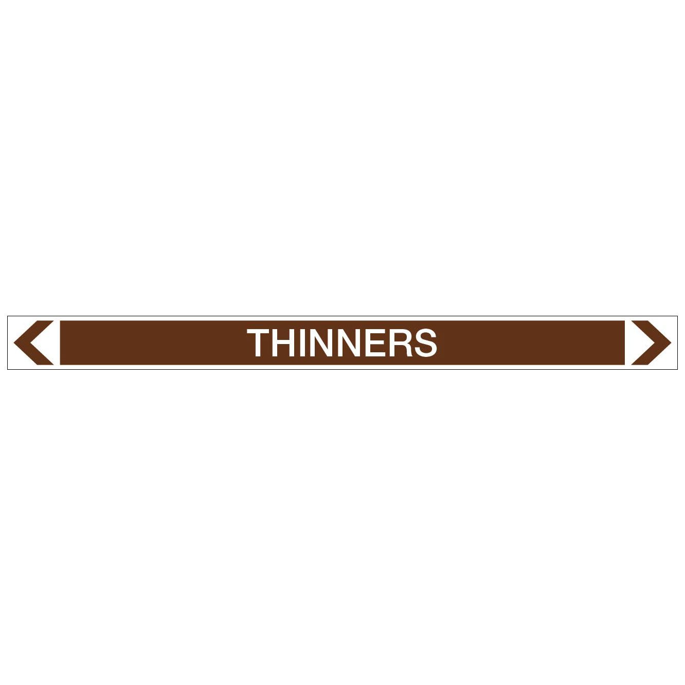 Oils - Thinners - Pipe Marker Sticker - New Signs
