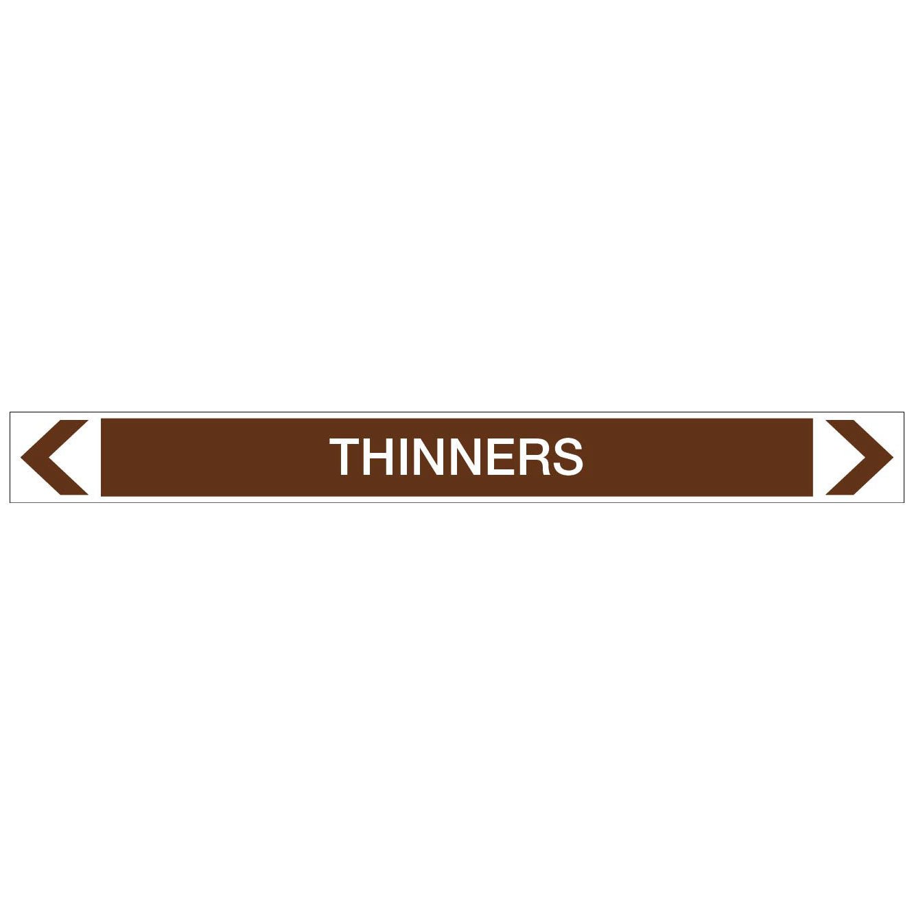 Oils - Thinners - Pipe Marker Sticker - New Signs