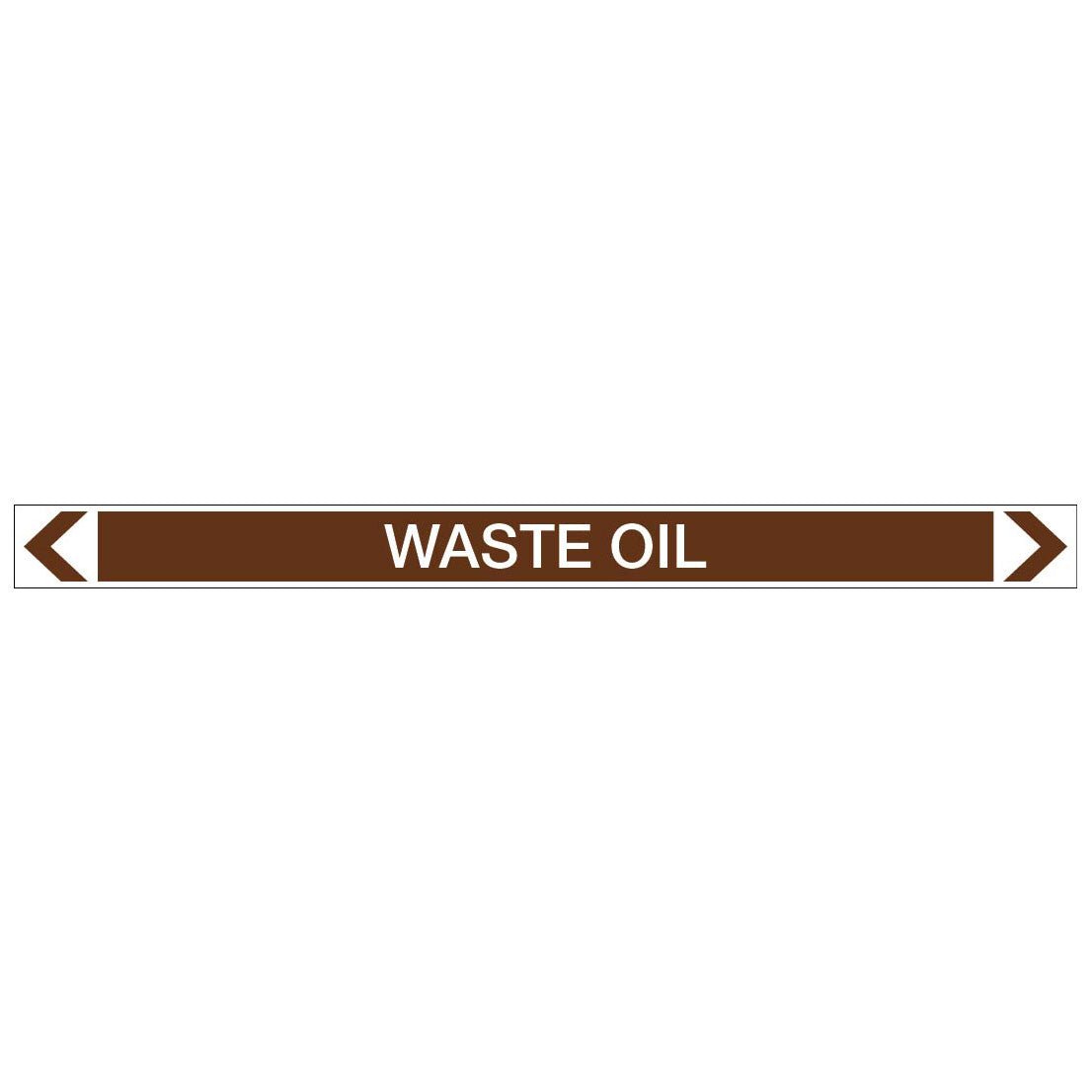 Oils - Waste Oil - Pipe Marker Sticker - New Signs